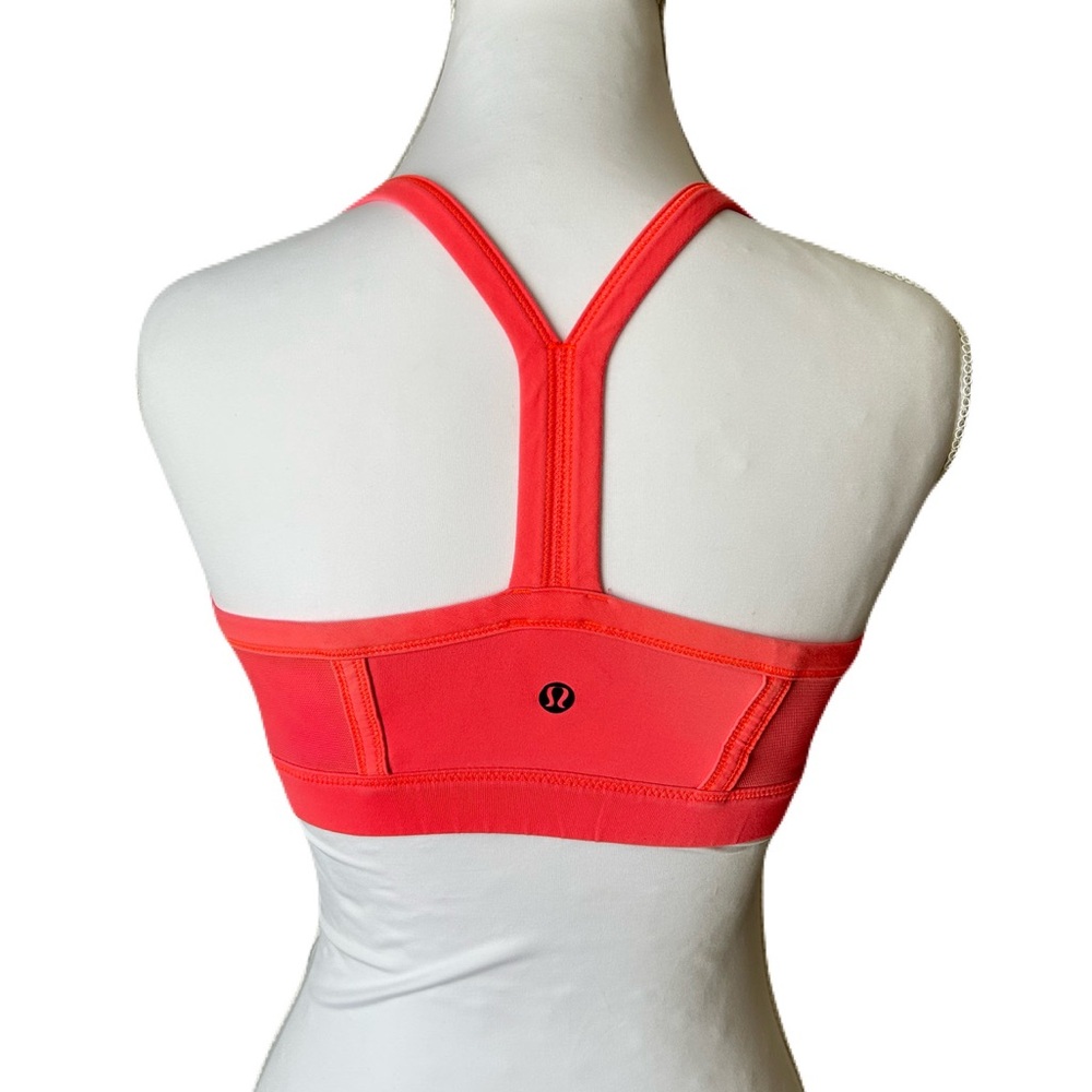 Lululemon Coral Neon Orange Sports Bra SZ 2 - Picture 4 of 5